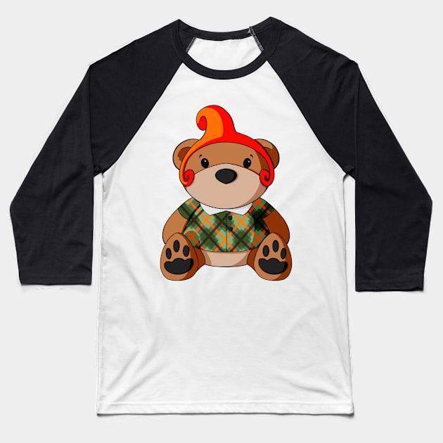Oz Munchkin Teddy Bear Baseball T-Shirt by Alisha Ober Designs